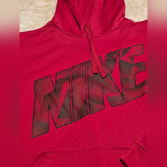 Nike Men's Therma Fit Red Logo Hoodie Kangaroo Pouch Sz. XL - Picture 3 of 8